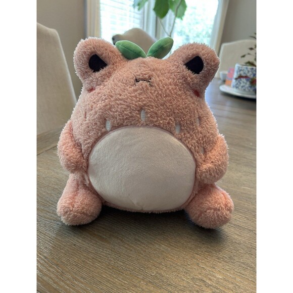 Plush Goals Cuddle Barn Strawberry Wawa the Froggie Plush Stuffed Animal 10” - Picture 1 of 6
